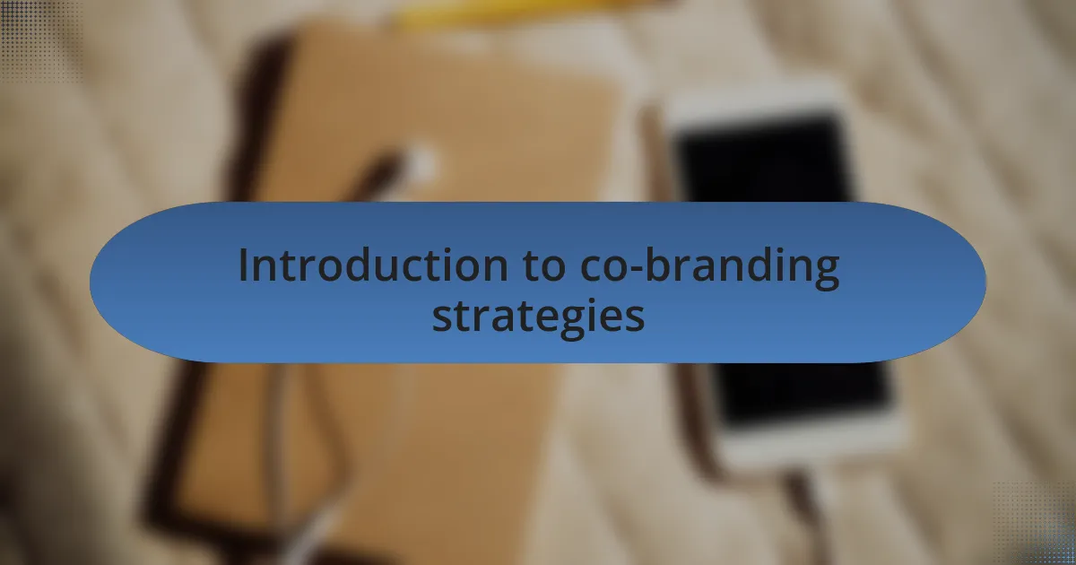 Introduction to co-branding strategies