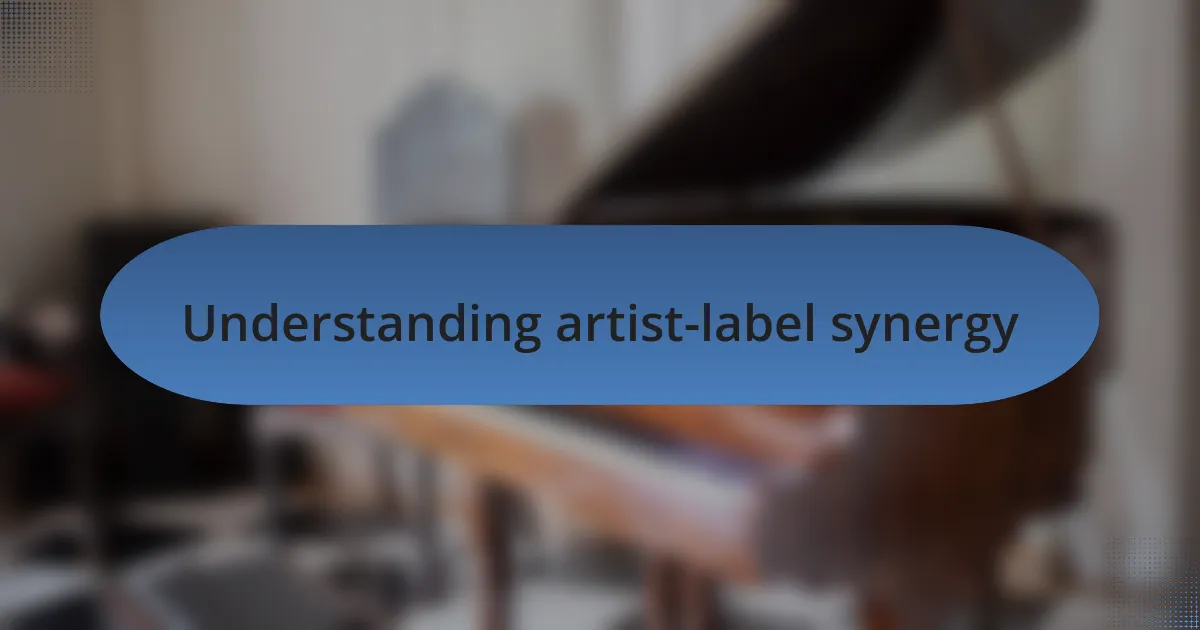 Understanding artist-label synergy